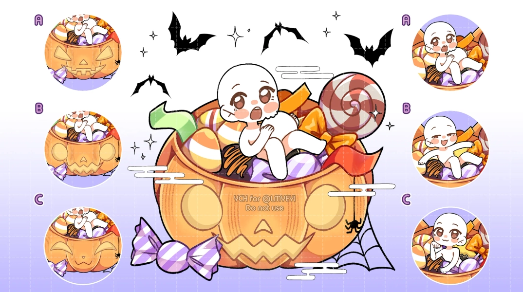 【HALLOWEEN YCH】CANDY PUMPKIN 🎃🍬 by LMYEYI on VGen