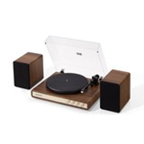 Walnut Bluetooth Turntable & Speakers