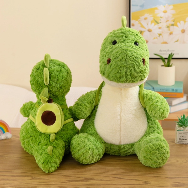 Avocado Dinosaur Plush Toy Fluffy Green Dinosaur Stuffed Animals - Small
