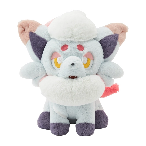 Pokemon Center Limited Hisuian Zorua Fluffy hugging Comfy Friends Plush Doll NEW