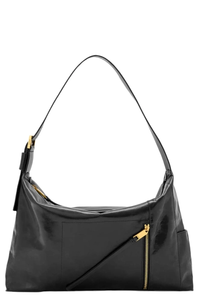 Alba Shine Leather Shoulder Bag