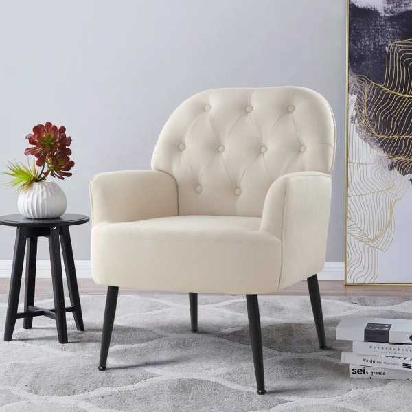 Momence Button Velent Armchair with Arm