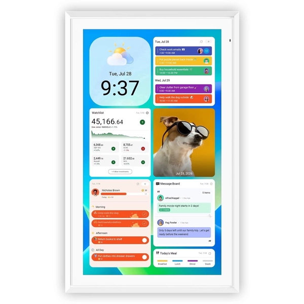 Apolosign 15.6-inch Smart Digital Calendar & Home Hub - Dual-Mode Family Wall Planner, One-Touch Privacy Photo Shield, Auto-Sync Google/iCloud, Meal & Chore Tracker, Message Board, White - Walmart.com