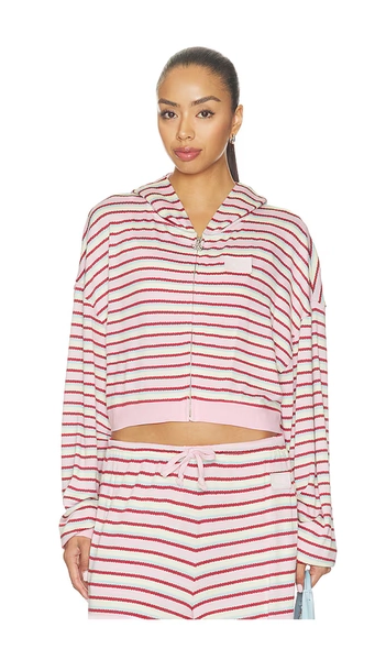 Boys Lie Sweet Treat Alex Zip-up Hoodie in Pink. - size M/L