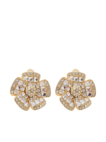 Kenneth Jay Lane: Flower-Detailing Earrings