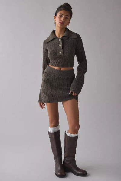 BDG Avery Cable Knit Sweater Skirt 2-Piece Set