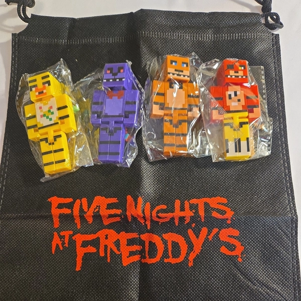 Five Nights At Freddy’s Minecraft 2 3/4" inch Figure Lot CHICA FOXY SHADOW + Bag