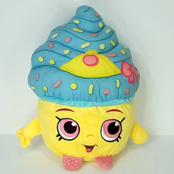 Shopkins Cupcake Queen Blue Pink Sprinkles 16" Big Plush Stuffed Animal No Wand | eBay