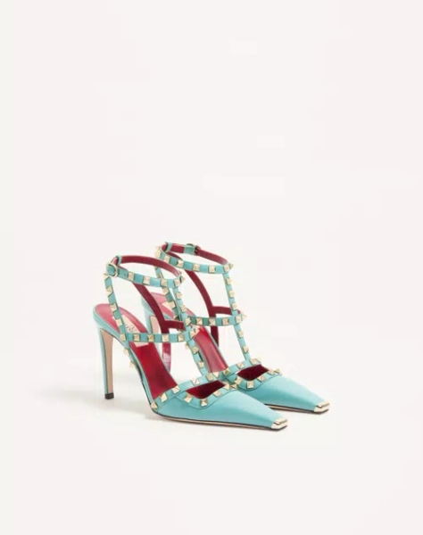 Rockstud Kidskin Pumps 100mm