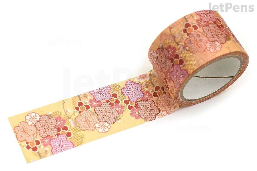 Kamiiso Kimono Beauty Washi Tape - Yuu - Yukiwa Umemaru (Snow Plum Blossom) - 25 mm x 5 m