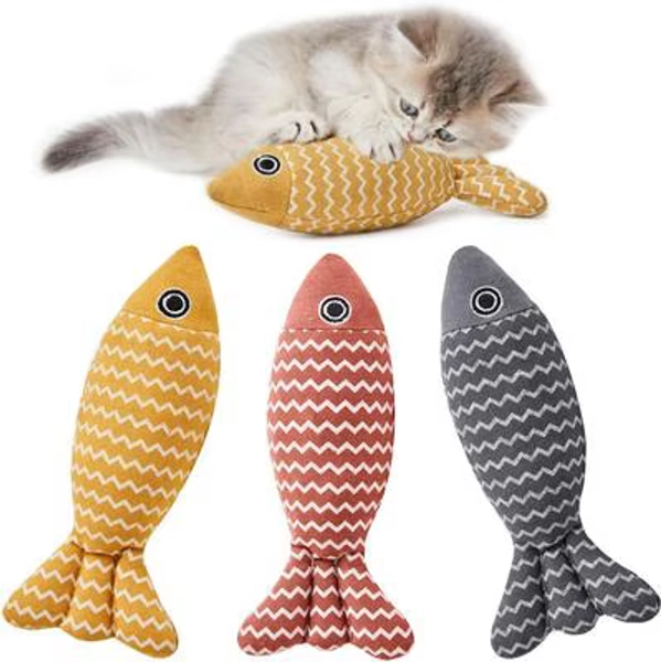 POTAROMA Crinkle Fish Cat Toys with Catnip, Multi-Color, 7.8-in, 3 count - Chewy.com