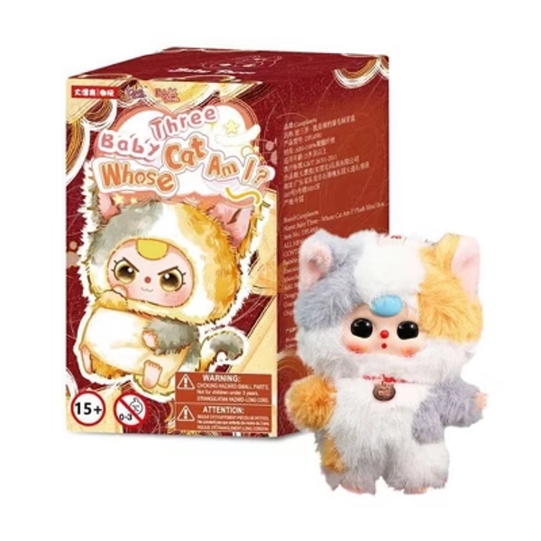 2025 ENT Baby Three Whose Cat am I Plush Blind Box PDQ