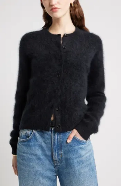 Brushed Cashmere Cardigan
