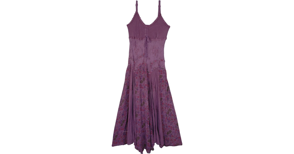 Mulberry Beauty Long Corset Style Floral Dress