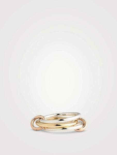 Solarium SG Sterling Silver And 18K Gold Stacked Ring