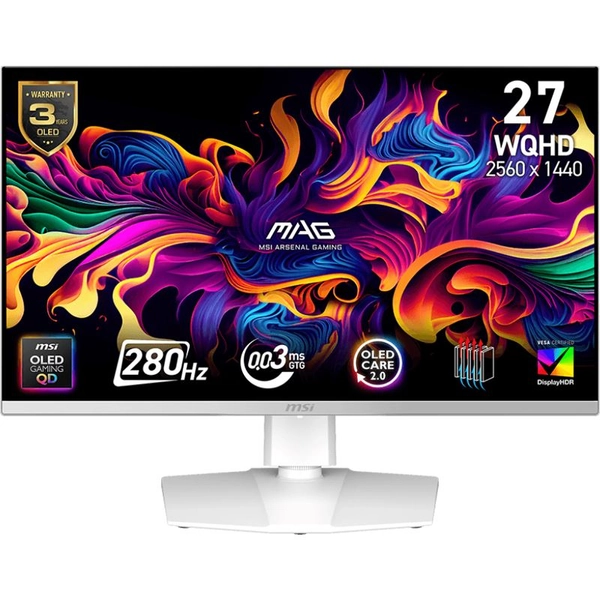 MSI MAG 272QPWDE QD-OLED X28 Wei� 2560x1440 1xDisplayPort 1.4a / 1x USB-C