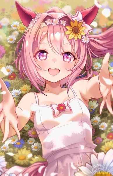 Haru Urara in Flowers 11x17 Print | Umamusume Pretty Derby