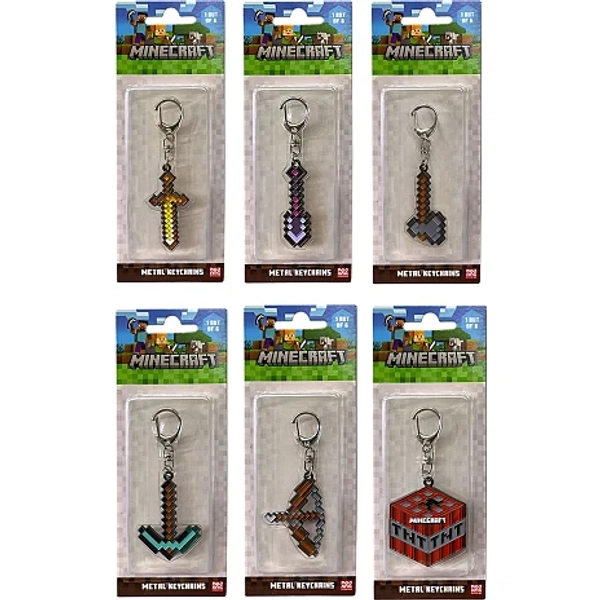 Minecraft metal keychains