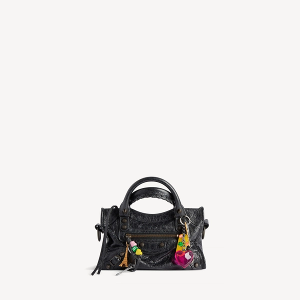 Women's Le City Bag Mini With Charms in Black