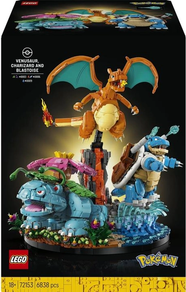 LEGO Bisaflor, Glurak and Turtok 