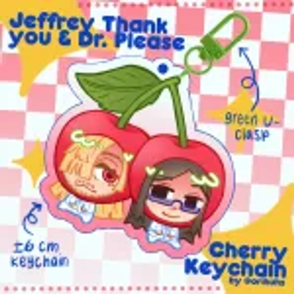 Jeffrey Thankyou & Dr. Please Cherry Keychain by Orihuhs - ACGGOODS