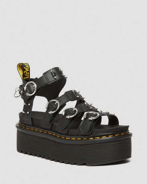 DR MARTENS Blaire Piercing Leather Platform Sandals