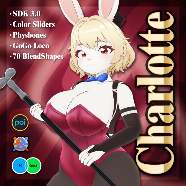 Charlotte The Bunny Girl - VRChat Avatar by K_meatloaf on Jinxxy