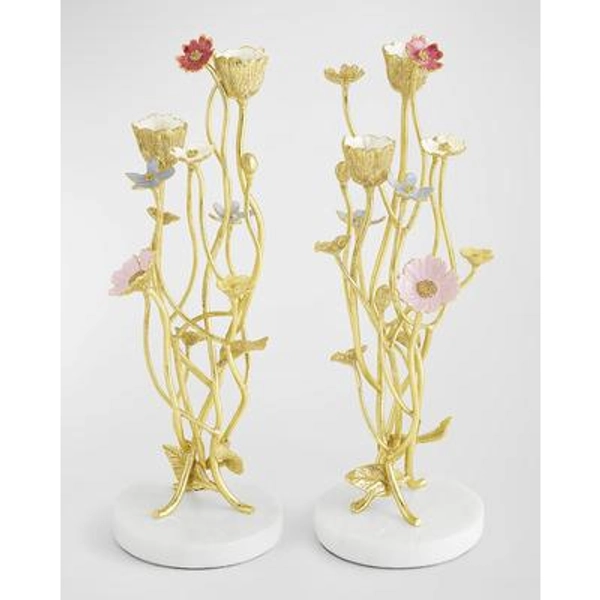 Wildflowers Candleholders, Set of 2