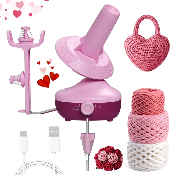 Yarn Winder,Upgraded Electric Yarn Ball Winder for Crocheting,7oz Capacity,Automatic Yarn Winder Machine for Knitting Lovers