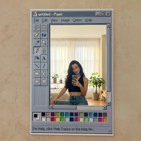 Ms Paint Mirror, Retro Windows Paint Inspired Mirror, Nostalgic Aesthetic Decor, Handmade Pixel Mirror, Paint Mirror, Gift for Designers - Etsy