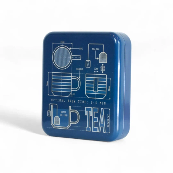 TINIT Tea Bag Travel Tin 'brewprint'