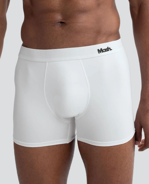 Cueca Boxer Lisa Microfibra Branco