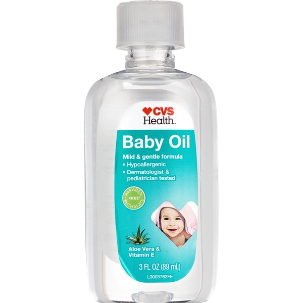 CVS Baby Oil With Aloe Vera And Vitamin E, 3 OZ