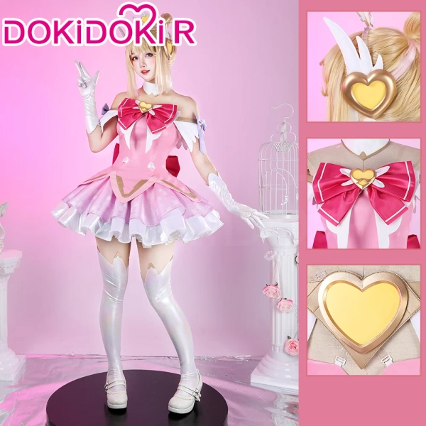 【Size XS-2XL】DokiDoki-R Game Cosplay Costume Magical Girl Fight Suit - So please do not choose Express shipping option when placing your order. / XS-Order Processing Time Refer to Description Page