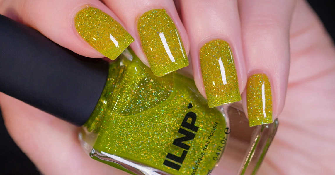 ILNP Clover - Juicy Pear Green Jelly Holographic Nail Polish