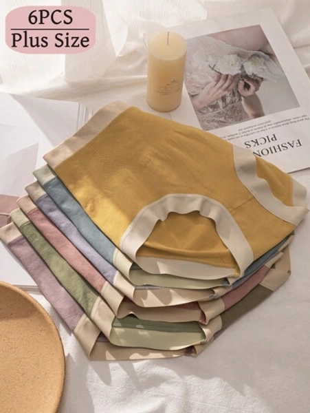 6pcs/Pack Women Multi-Color Seamless Highwaist