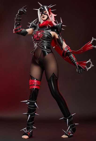Rival Girl Sue Storm MALICE Skin Cosplay Costume Black Red Bodysuit Full Set