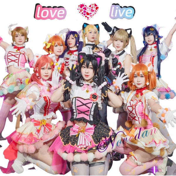 Anime LoveLive Cat Twin Tail Arcade Game Cosplay Costume Yazawa Nico Eli Kotori Tojo Nozomi Umi Maki Love Live Cosplay Costume - AliExpress