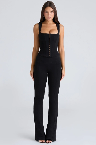 The Fitted Trousers Black Stretch Trousers