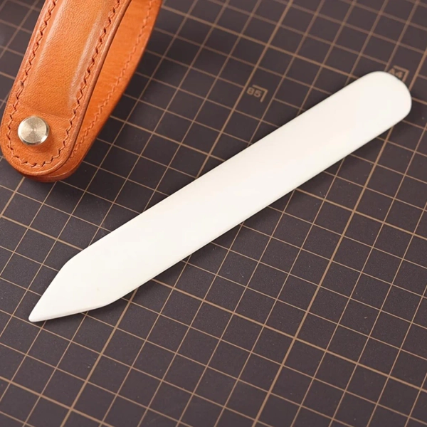 2PCS Premium Bone Folder Tool Leather Creaser Book Folding Paper Scoring Bone Harpoon Point Bone Point Turner