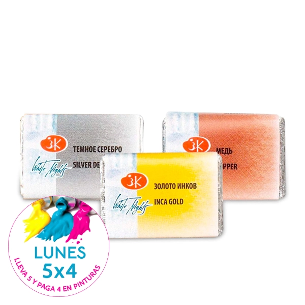 NEVSKAYA PALITRA Acuarela White Nights Metalizados 1/1 pan