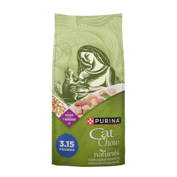 Purina Cat Chow Hairball Healthy Weight Indoor Natural Dry Cat Food, 3.15 lbs.