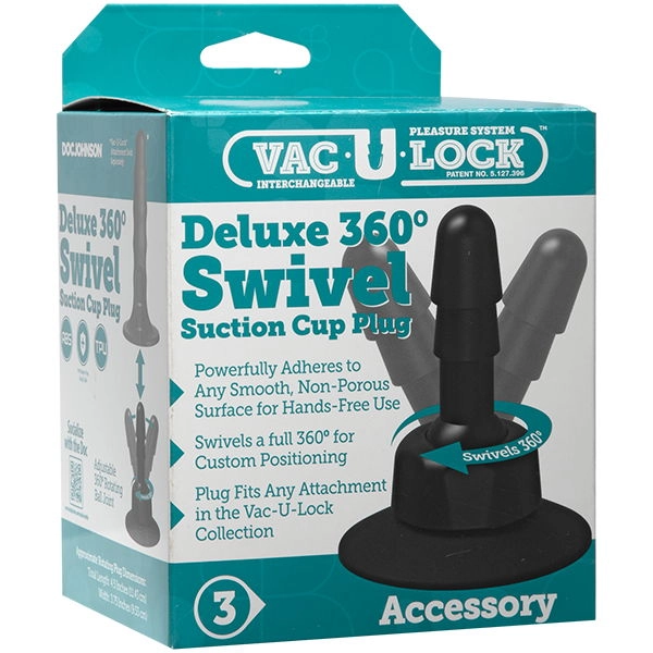 Vac-u-lock Deluxe 360 Swivel Suction Cup Plug