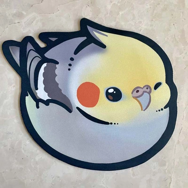 Chibi Bird Mouse Pads Cute Cockatiel Parrot Owl Sparrow - E