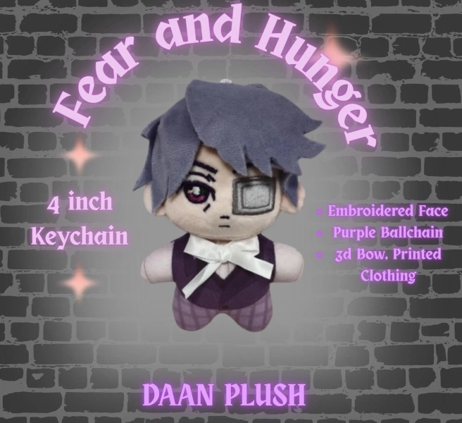 Fear And Hunger Termina: Daan Von Dutch 4in Plush Keychain READY TO SHIP