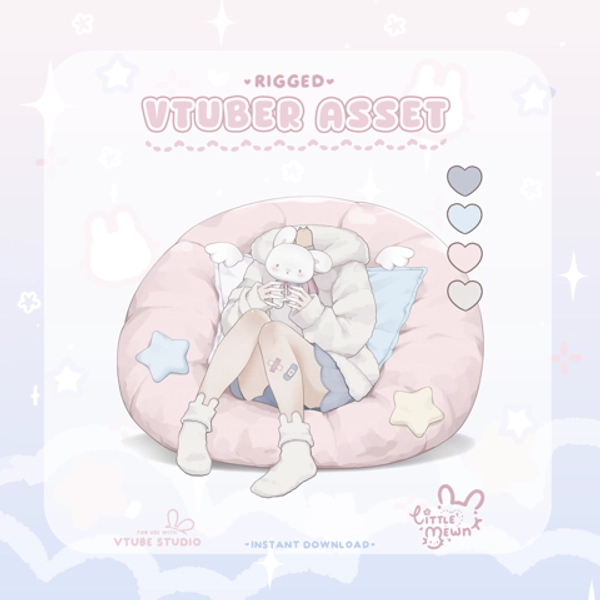 VTuber Asset | Cuddly Bean Bag Body Model | Vtube Studio