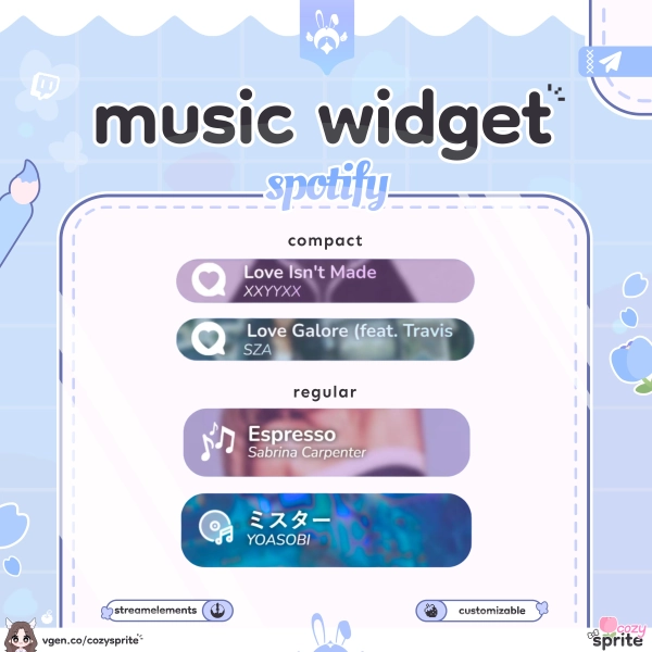 Sleek Spotify Music Widget ⟢