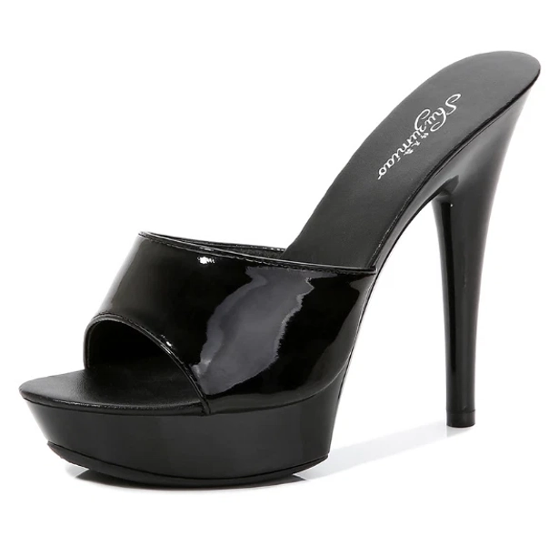 Women Open Toe Mules Platform High Heels Sandals Party Nightclub Sexy Stilettos*