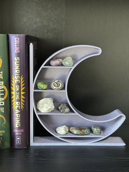 Crescent Moon Bookends with Shelves