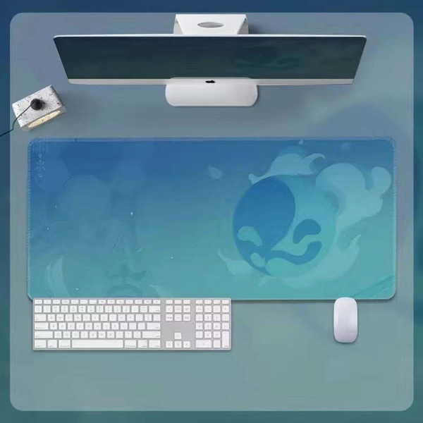 Genshin Mouse Pad Genshin Impact Namecards Gaming Desk Mat - Qiqi